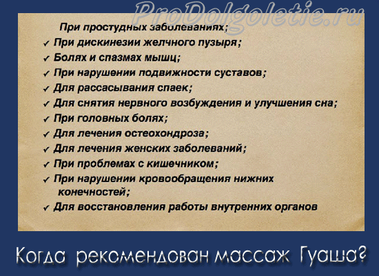 Китайський масаж гуаш, східна медицина, омолодження і довголіття