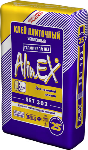Клей плитковий alinex сет 302 (25 кг)