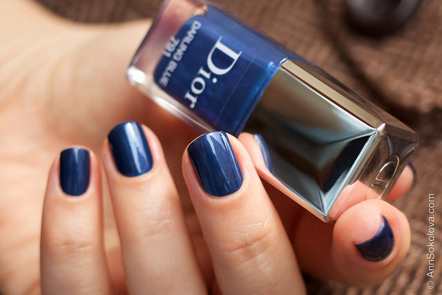 Лак для нігтів dior # 791 darling blue - іскристий синій