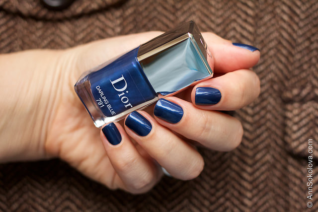 Лак для нігтів dior # 791 darling blue - іскристий синій