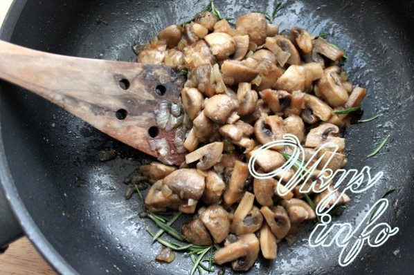 Tészta tejszínes gombával recept fényképpel (krém) Tészta tejszínes gombával recept egy fotó