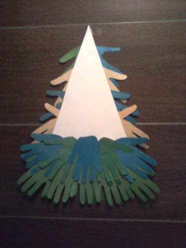 Mesterkurzus csinál a karácsonyfa papírból tenyér (7-10 év)