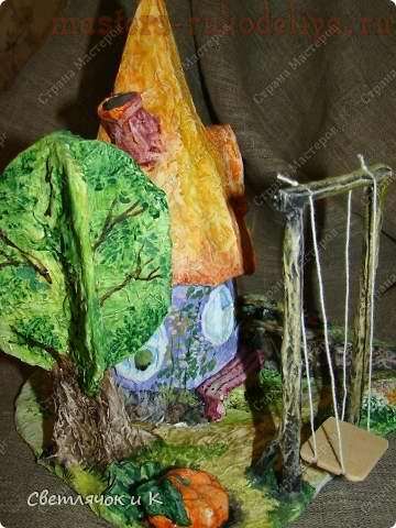 Master-clasa papier-mache casa