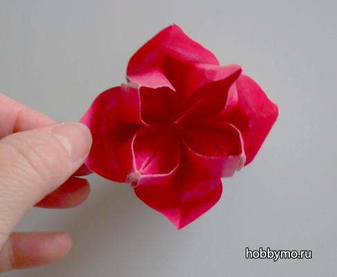 Maestru lotus de hârtie de clasă în tehnica origami - hobby de mare