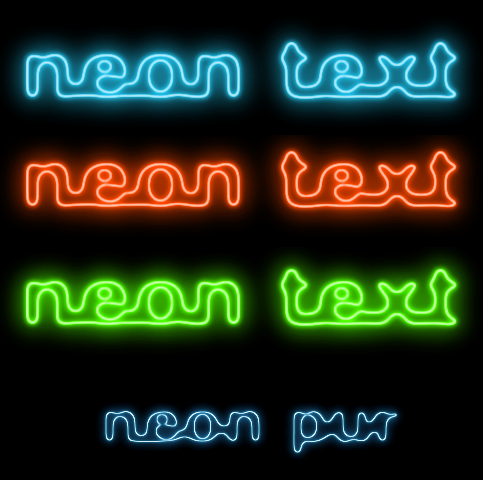 Text neon în gimp