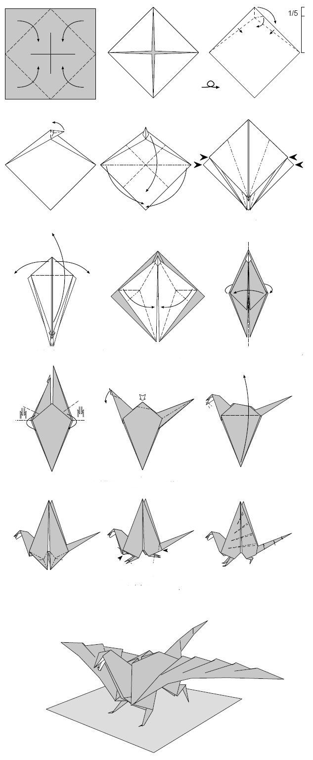 Találd ki! Origami - a történelem origami - origami Swan rendszer - Rendszer Origami Rose