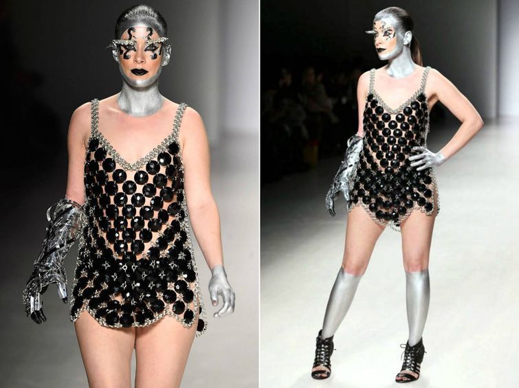 Rebeka marin - un model cu un braț bionic care a cucerit podiumul în săptămâna high fashion din New York,
