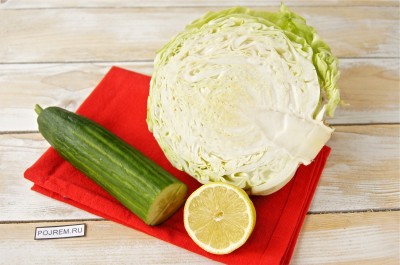 Салат з капусти і огірка - покроковий рецепт з фото як приготувати