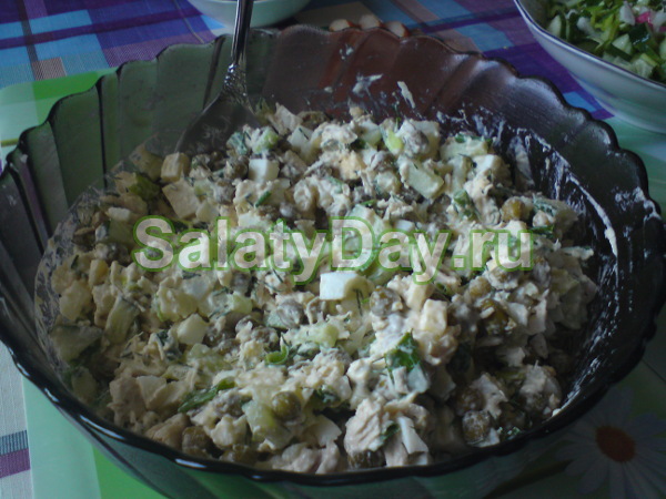 Saláta konzerv makréla - ez mindig finom és egyszerű recept fotókkal és videó
