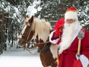 Dream cântăreț, Moș Crăciun și Snow Maiden pe o sanie într-un vis pentru a vedea unde visează