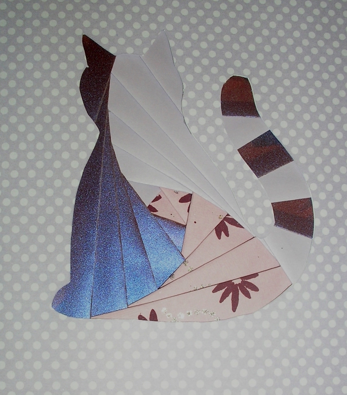 Létrehozása háttérrel, macska a szakterületen írisz-hajtás, a master-class cikk scrapbooking - egyszeri (ábra) Létrehozása háttérrel, macska a szakterületen írisz-hajtás, a master-class cikk scrapbooking - egyszeri