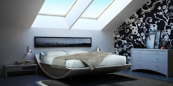 Dormitor în mansardă - idei cu fotografii