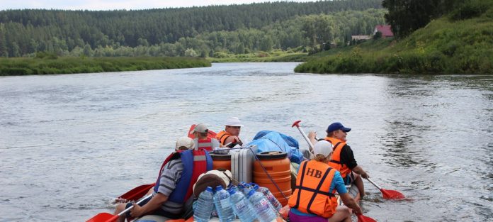 Rafting a folyón Iset - mi Ural