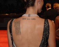 Fotografia de tatuaje de vedete ale unor celebrități tatuate