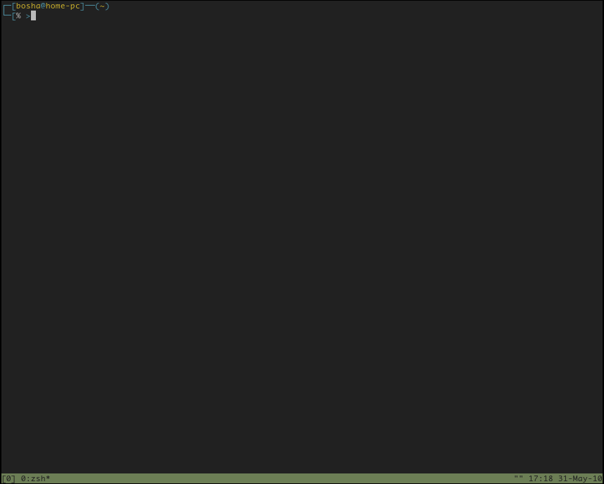 Terminal window manager tmux, blogul lui boshi