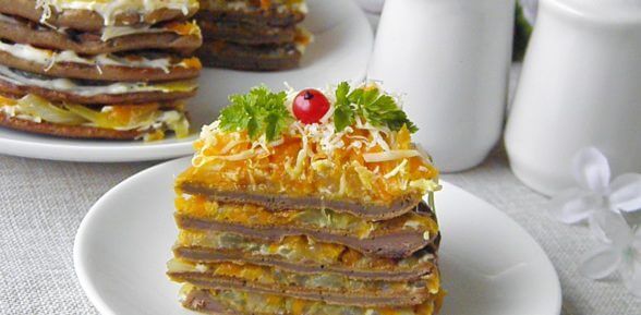 Rețetă delicioasă cu ficat de tort cu fotografie