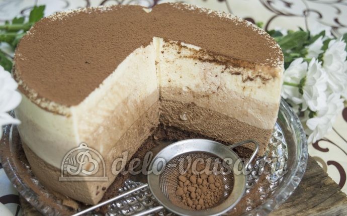 Három csokoládé torta recept képpel - léptető mousse torta Három csokoládé