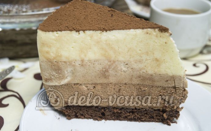 Három csokoládé torta recept képpel - léptető mousse torta Három csokoládé