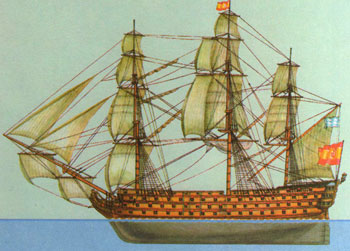 Dispozitivul și echipamentul unei nave de război a secolului al XVI-lea