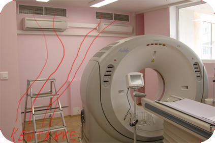 Вентиляційна лабораторія перевірка вентиляції приміщень комп'ютерної томографії