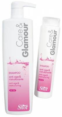 Маска для волосся з колагеном і вітамінами шот shot care - glamour anti-age mask