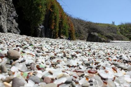 Tot ce mi-a plăcut era să ajung aici - o plajă de sticlă, Fort Bragg, California, Statele Unite