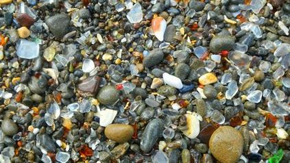 Tot ce mi-a plăcut era să ajung aici - o plajă de sticlă, Fort Bragg, California, Statele Unite