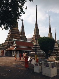 Спящата Буда храм Wat Pho в Банкок - с историята и територия, посещение на правила и услуги - както