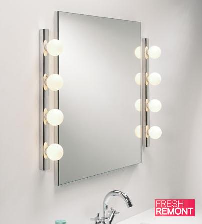 Fürdőszoba tükör kiválasztása és telepítése jellemzői