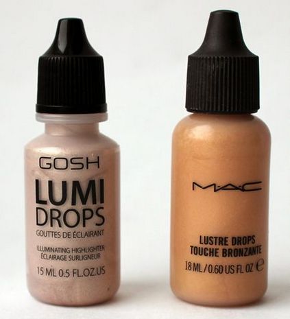 Рідкі хайлайтери mac і gosh порівняння, тести і макіяж