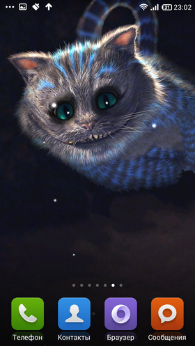 Imagine de fundal live - pisica Cheshire