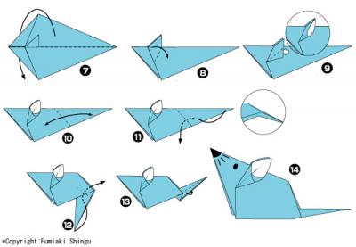 Animale origami din hârtie în conformitate cu scheme pentru începători și video în limba rusă
