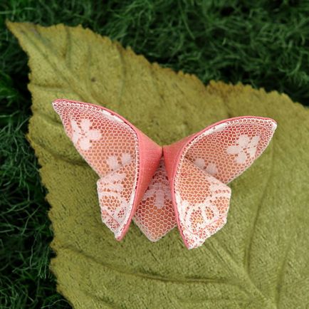 Fluture din țesătură cu mâini proprii în tehnica origami cu clasă de master
