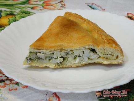 Швидкий пиріг з зеленою цибулею і яйцем рецепт з фото