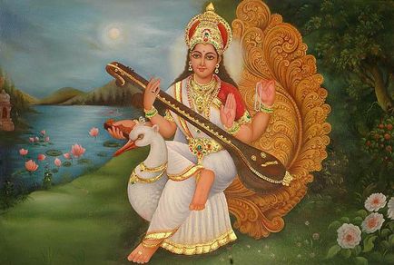 Istennő Saraswati mantra, Yantra és a tudás a hindu istennő