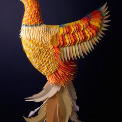 Sculptura de hârtie a păsărilor johan scherft