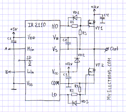 Бустер dcc на ir2110