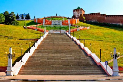 Chkalov lépcsőház történelem, leírás, fotó