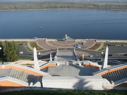 Chkalov lépcsőház, Nyizsnyij Novgorod, Oroszország leírás, fényképek, amely a térképen, hogyan juthat