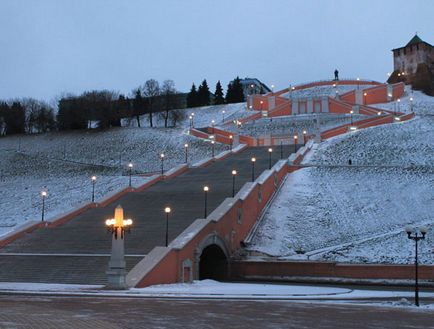 Чкаловська сходи, нижній новгород, росія опис, фото, де знаходиться на карті, як дістатися