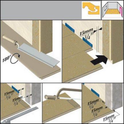 Primul manual de instrucțiuni pentru laminat sau ușă pentru instalare, foto