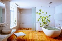 Fa padlóburkolat a fürdőszobában - annak alkalmazása