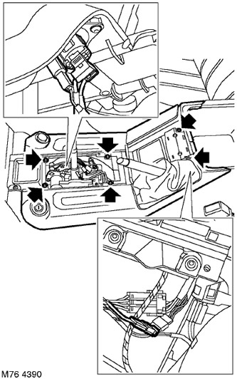 Detalii privind partea interioară a consolei centrale (Ranj Rover 3)