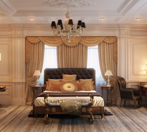 Designul designului dormitorului, designul interior al dormitorului din Sankt-Petersburg, foto, poze