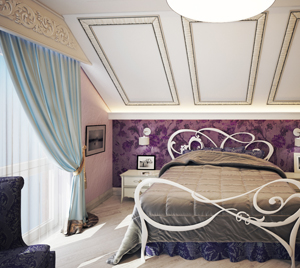 Дизайн проект спальні, замовити дизайн інтер'єру спальні в Санкт-Петербурзі, фото, картинки