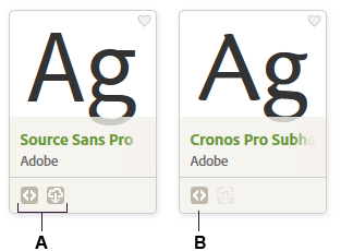 Hozzátéve betűtípus az asztali számítógép Typekit