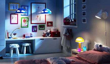 Fotografie de soluții neobișnuite pentru dormitoare pentru copii de baie decoratiuni temă, mobilier și iluminat