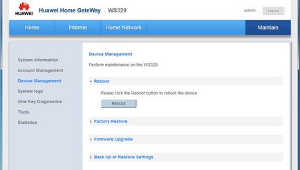 Huawei ws329 recenzie, configurare și firmware