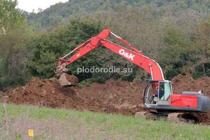 Використання екскаваторів з поворотним ковшем при будівництві пермакультурним проектів