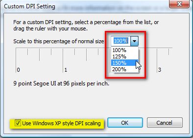 Schimbați dimensiunea fontului în Windows Vista